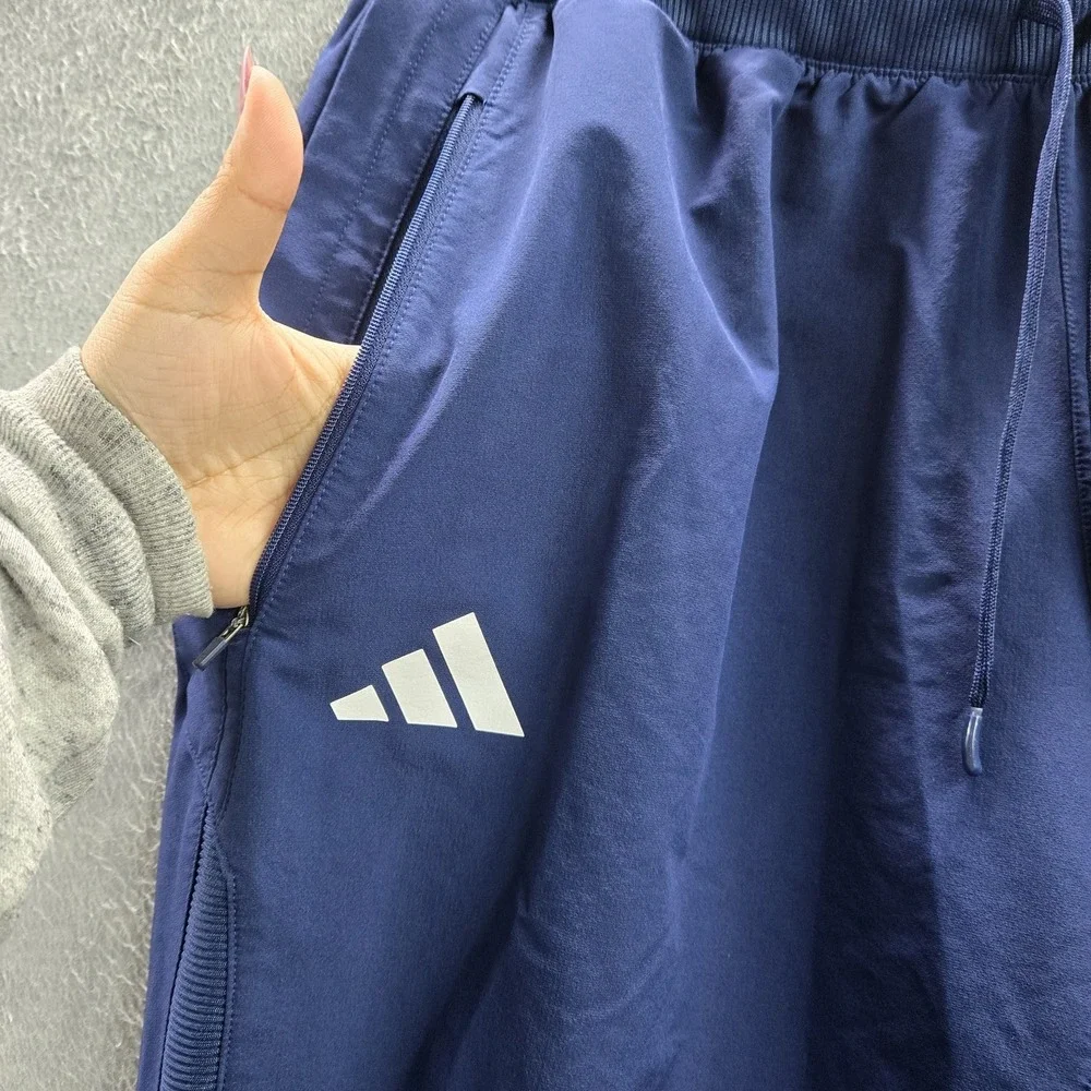 Adidas Men Pants XL Navy Blue Activewear Pants Windbreaker Track Pants‎